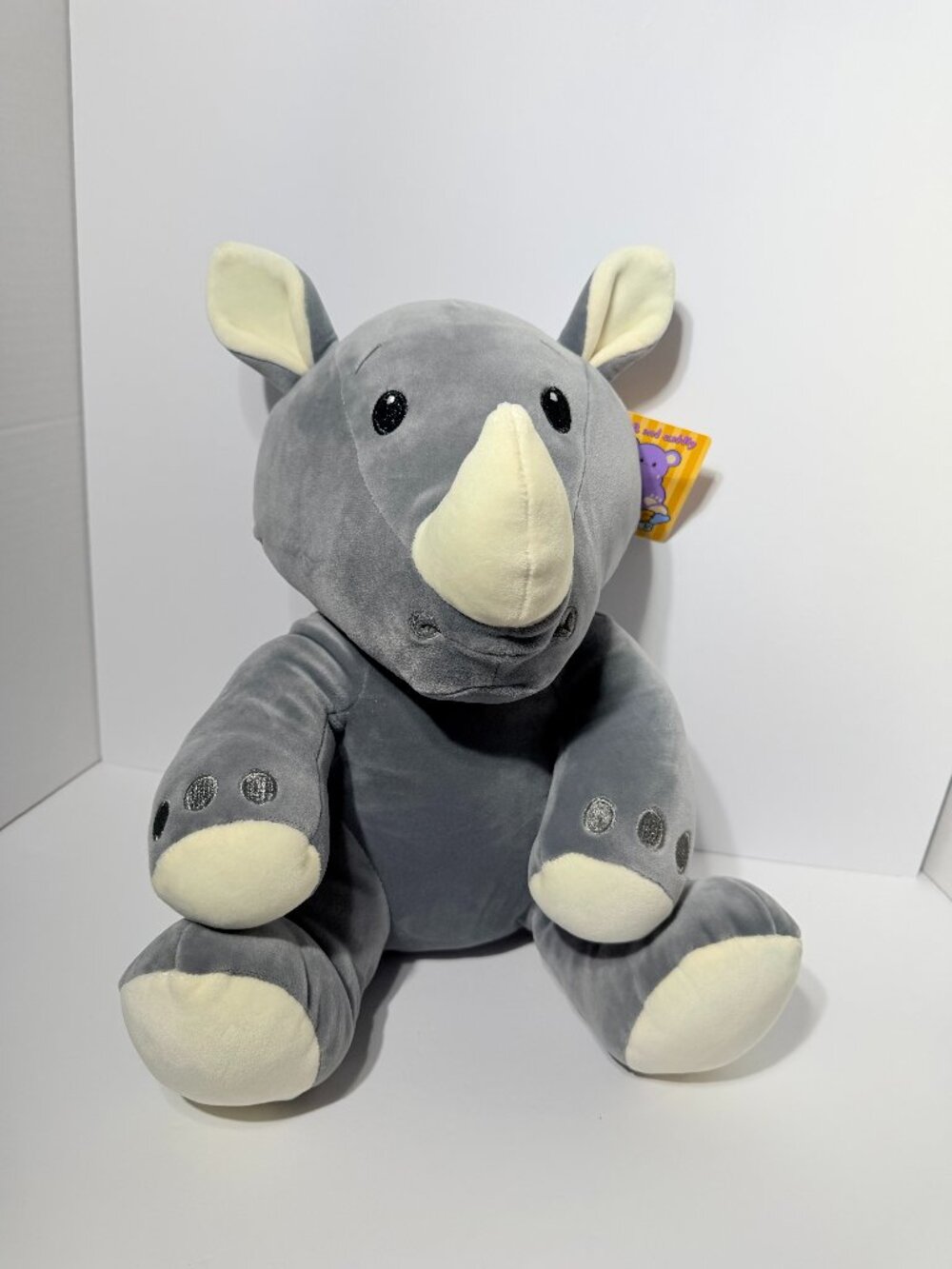 Fiesta Huggables Gray Rhinoceros Rhino Stuffed Animal Plush Toy New With Tags